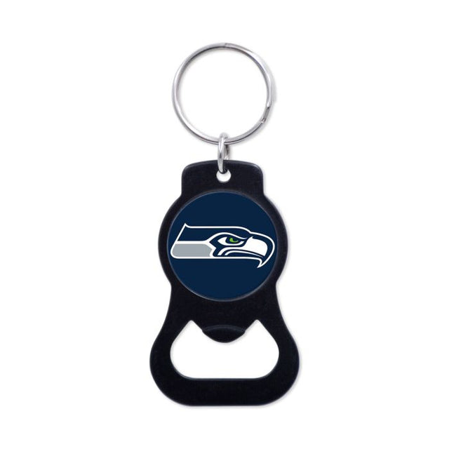 Seattle Seahawks Black Bottle Opener Key Ring