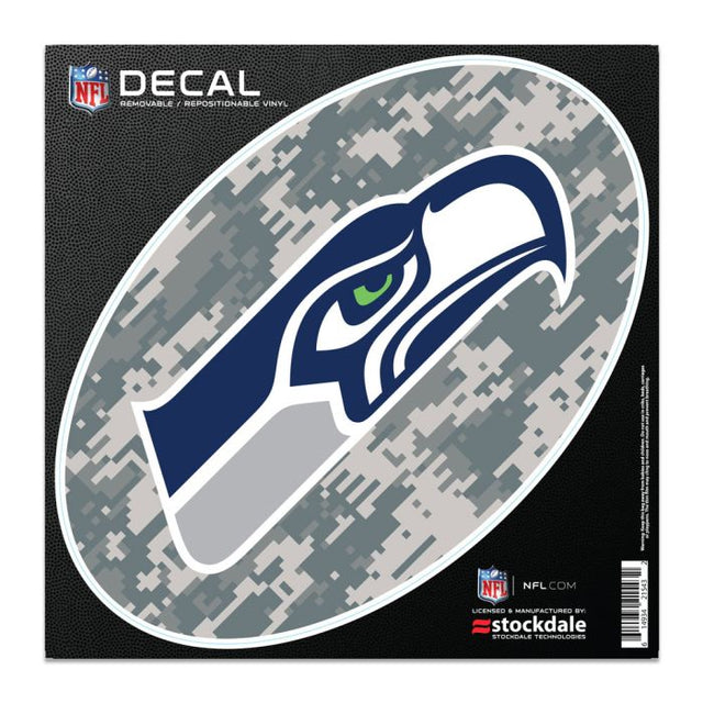 Calcomanías para todas las superficies con el logo de los Seattle Seahawks, 8" x 8"