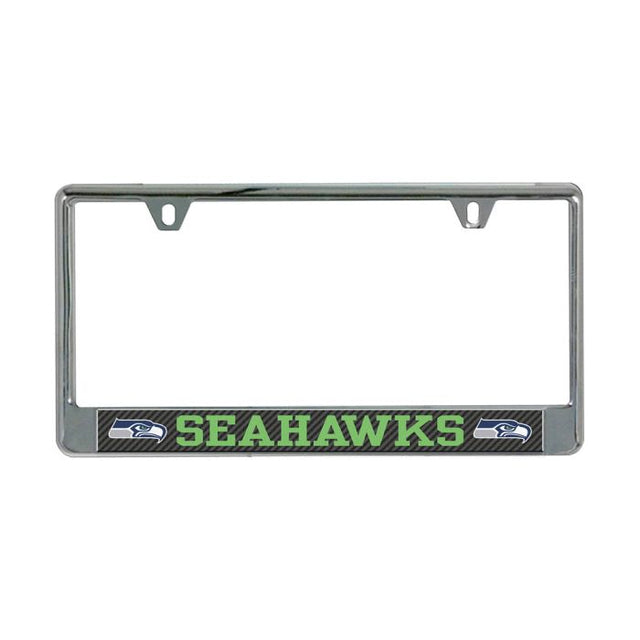 Seattle Seahawks CARBON Lic Plate Frame B/O Printed