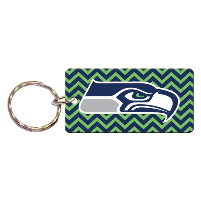 Llavero rectangular CHEVRON de los Seattle Seahawks