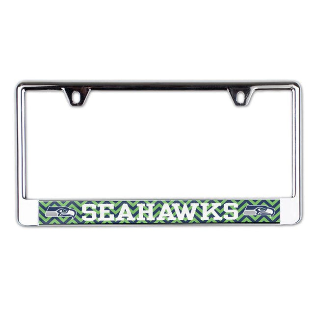 Seattle Seahawks CHEVRON Lic Plate Frame B/O Printed