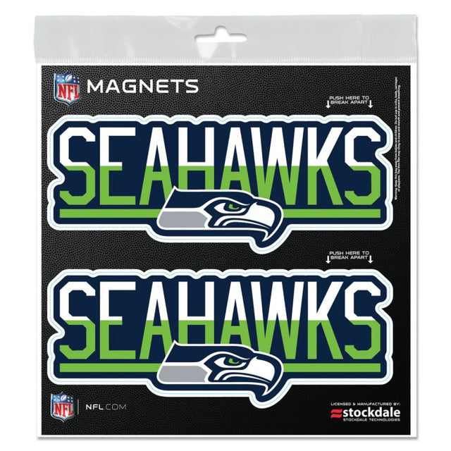 Imanes para exteriores de Seattle Seahawks COLOR DUO de 6" x 6"