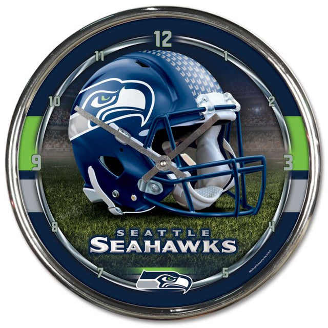 Seattle Seahawks Chrome Clock