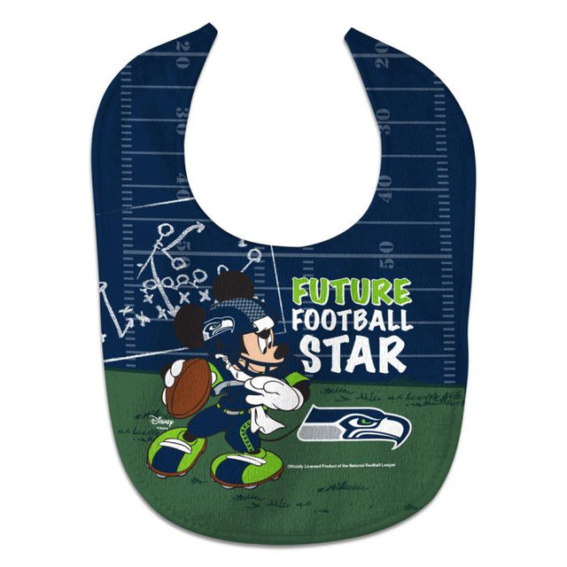 Babero para bebé All Pro de los Seattle Seahawks y Disney Mickey Mouse