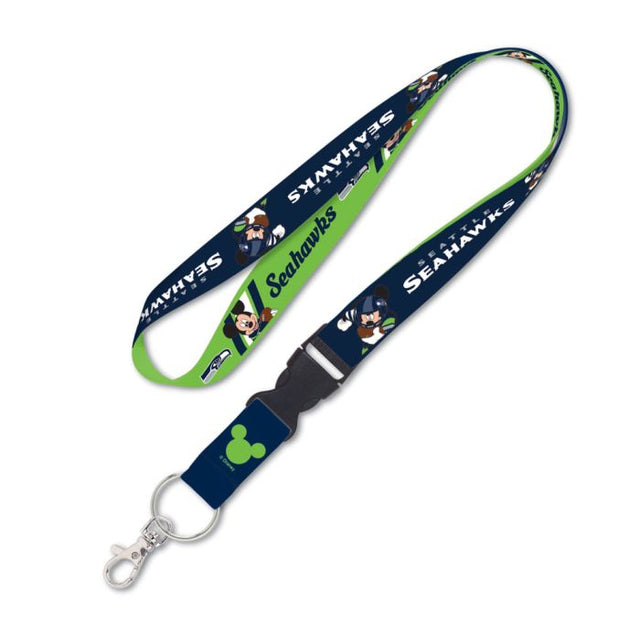 Seattle Seahawks / Disney Mickey Mouse Lanyard w/detachable buckle 1"