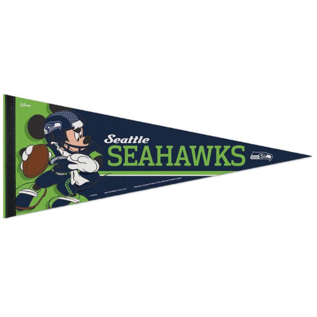 Seattle Seahawks / Disney Mickey Mouse Premium Pennant 12" x 30"