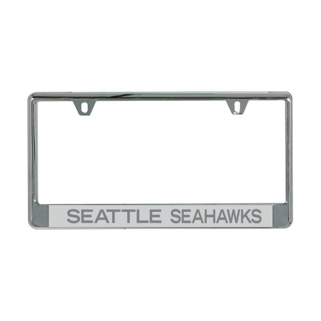 Seattle Seahawks FROSTED Lic Plate Frame B/O Printed