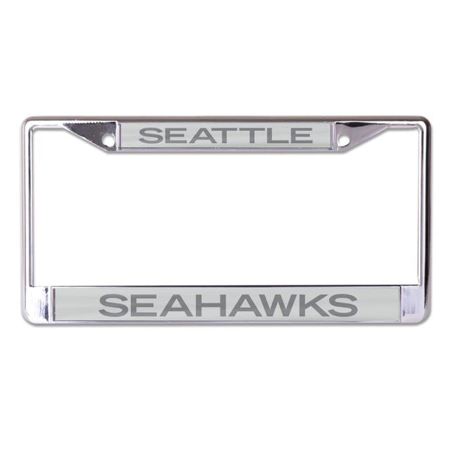 Seattle Seahawks FROSTED Lic Plt Frame S/L Printed