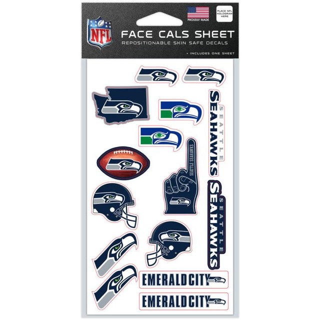 Seattle Seahawks Face Cals 4" x 7"