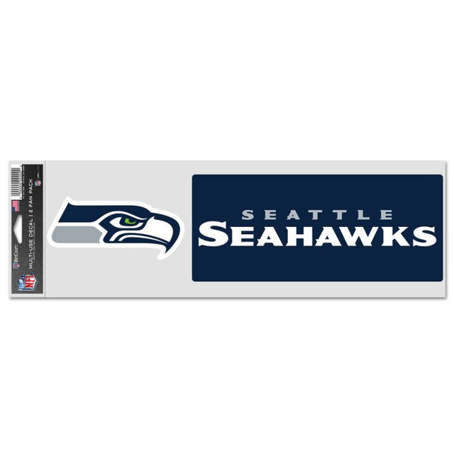 Calcomanías para fanáticos de los Seattle Seahawks de 3,75" x 12"