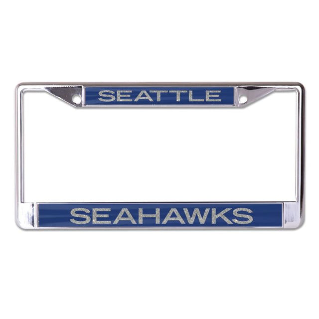 Seattle Seahawks GLITTER LETTERS Lic Plt Frame S/L Printed