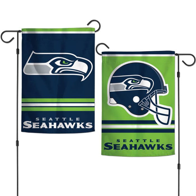 Banderas de jardín de los Seattle Seahawks, de 2 lados, 12,5" x 18"