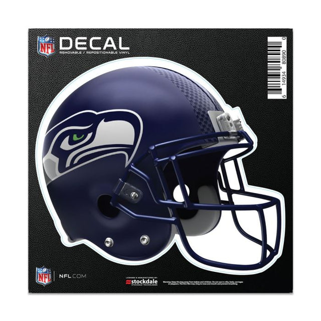 Calcomanía para todo tipo de superficies de los Seattle Seahawks HELMET de 6" x 6"