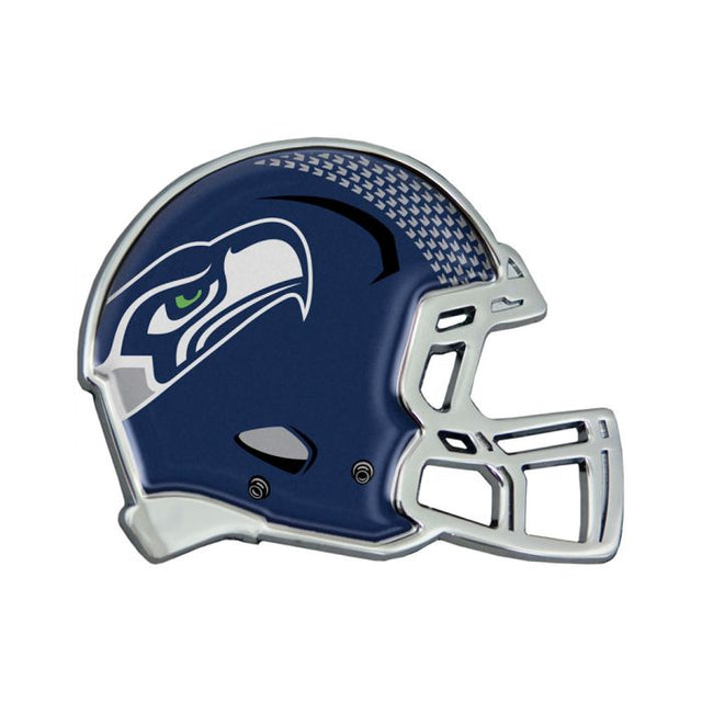 Seattle Seahawks HELMET Chrome Metal Domed Emblem