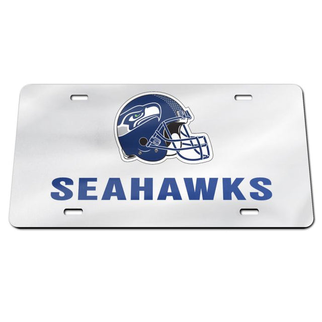 Placa de matrícula acrílica especial con el logo de los Seattle Seahawks HELMET