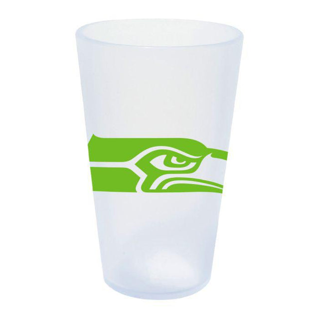 Vaso de pinta de silicona de 16 oz con forma de carámbano de los Seattle Seahawks