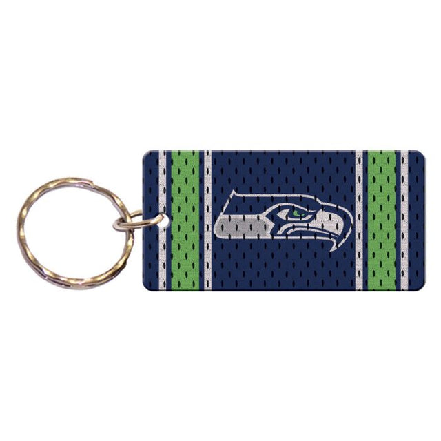 Llavero rectangular con la camiseta de los Seattle Seahawks