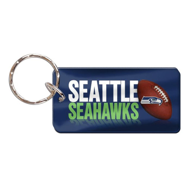 Llavero rectangular de los Seattle Seahawks