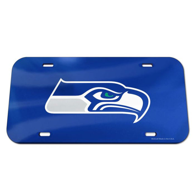 Placas de matrícula clásicas de acrílico con el logotipo de los Seattle Seahawks