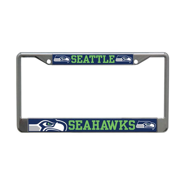 Seattle Seahawks MEGA Lic Plt Frame S/L Printed