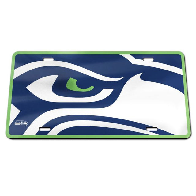 Placa de matrícula especial acrílica MEGA de los Seattle Seahawks