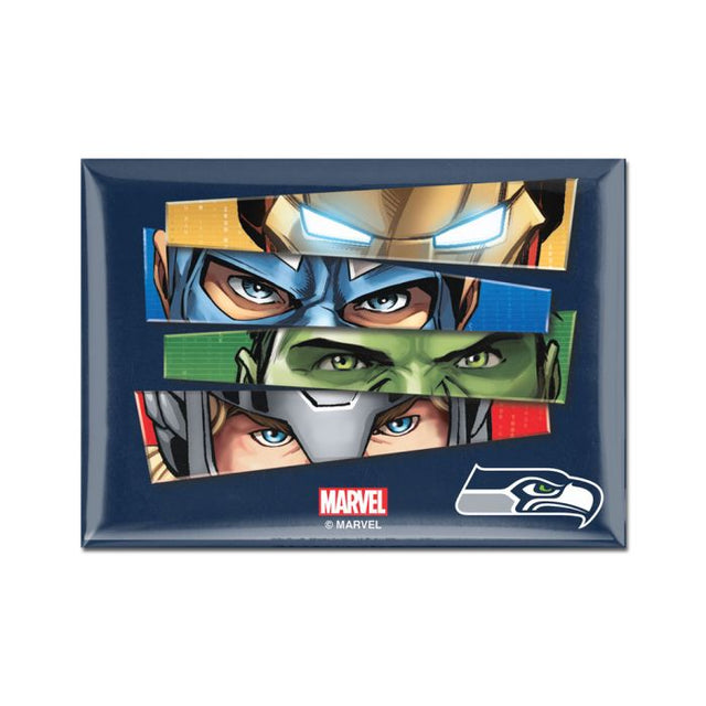 Seattle Seahawks / Marvel (C) 2021 Marvel Metal Magnet 2.5" x 3.5"