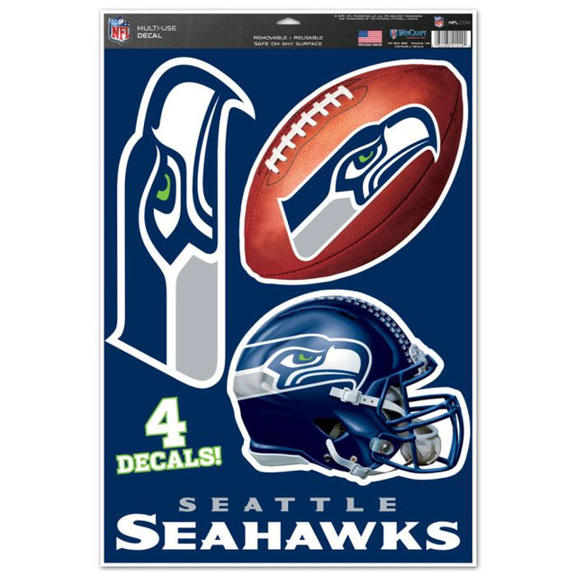 Calcomanía multiusos de los Seattle Seahawks, 11" x 17"