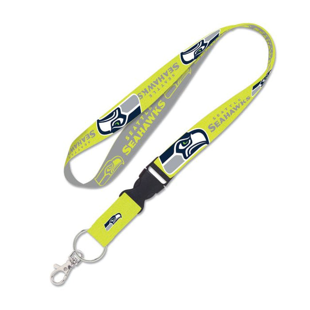 Seattle Seahawks NEON Lanyard w/detachable buckle 1"