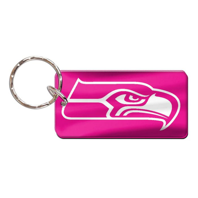 Seattle Seahawks PINK Keychain Rectangle