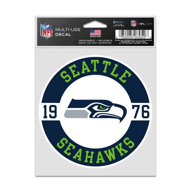 Calcomanías para fanáticos con parches de los Seattle Seahawks de 3,75" x 5"