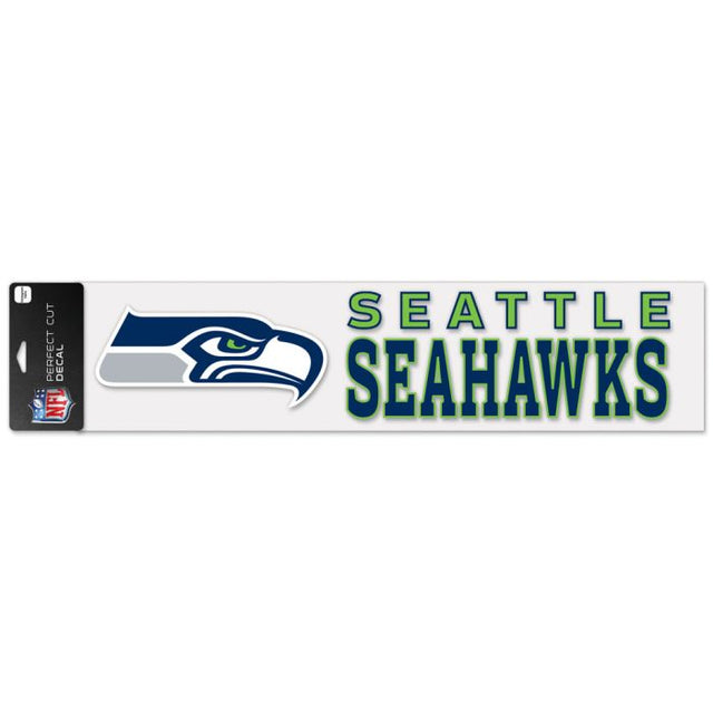 Calcomanías de corte perfecto de los Seattle Seahawks de 4" x 17"