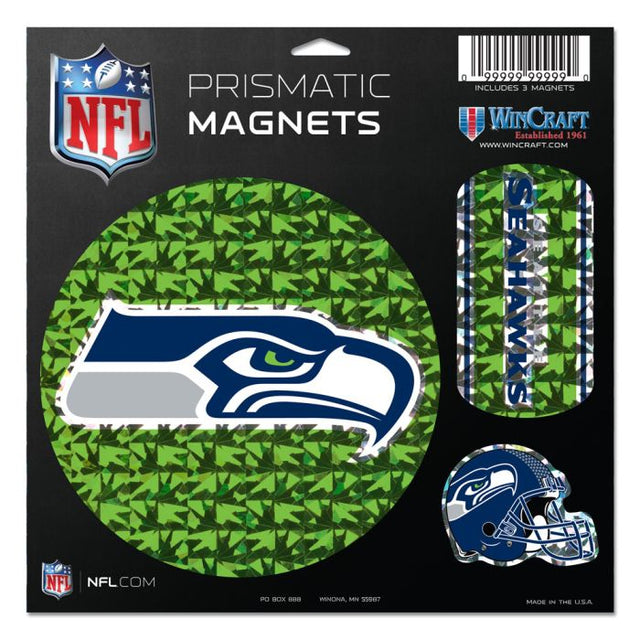 Seattle Seahawks Prismatic Magnet 11" x 11"