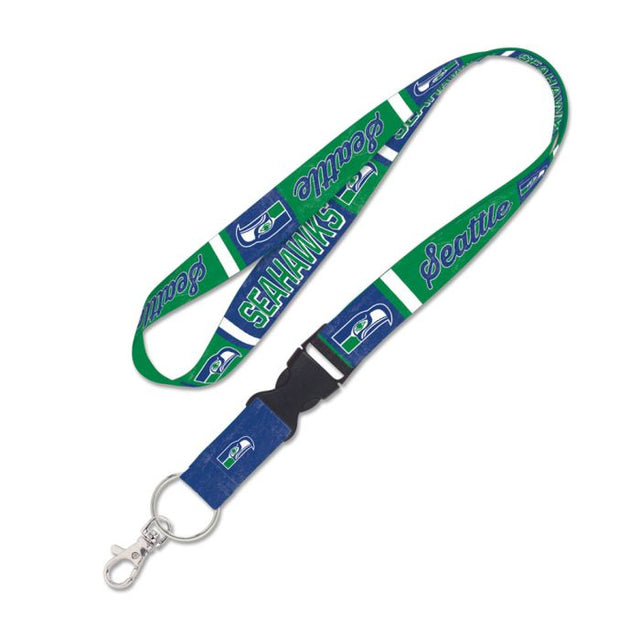 Seattle Seahawks Retro Lanyard w/detachable buckle 1"