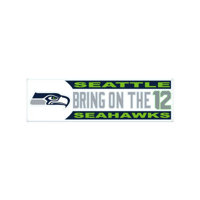 Seattle Seahawks SLOGAN Window Decals 3" x 10"