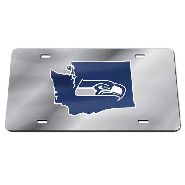 Placas de matrícula clásicas de acrílico de los Seattle Seahawks STATE