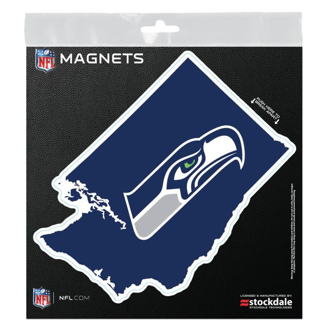 Imanes para exteriores de Seattle Seahawks STATE de 6" x 6"