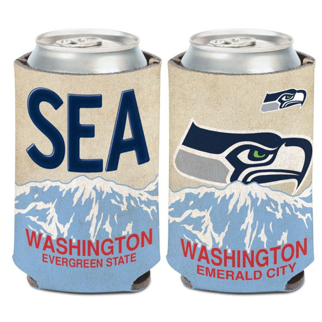 Enfriador de lata con placa ESTATAL de Seattle Seahawks, 12 oz.