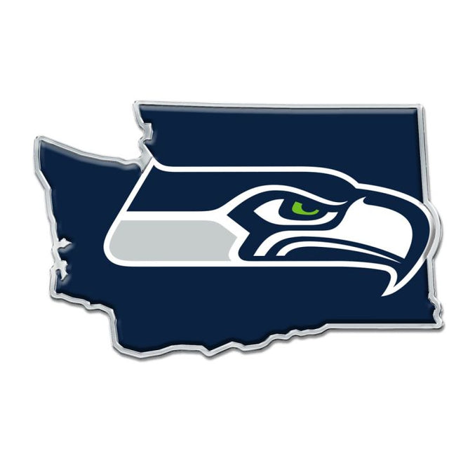 Emblema acrílico para automóvil con forma de estado de los Seattle Seahawks