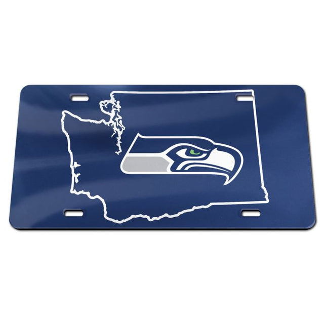 Placa de matrícula especial de acrílico STATE de Seattle Seahawks