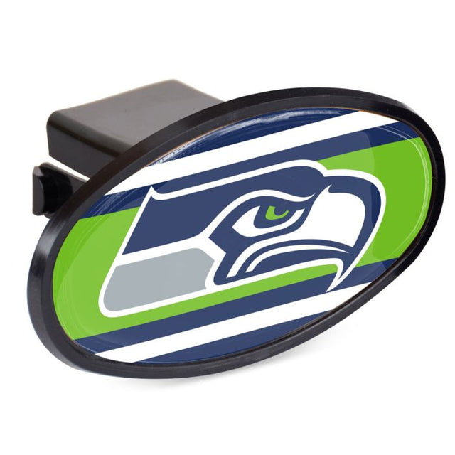 Seattle Seahawks STRIPES Oval 2" Hitch Receiver