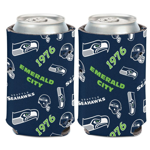 Enfriador de lata con estampado disperso de los Seattle Seahawks, 12 oz.