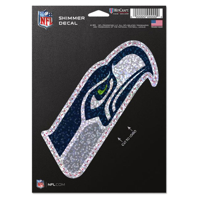 Calcomanías brillantes de los Seattle Seahawks de 5" x 7"