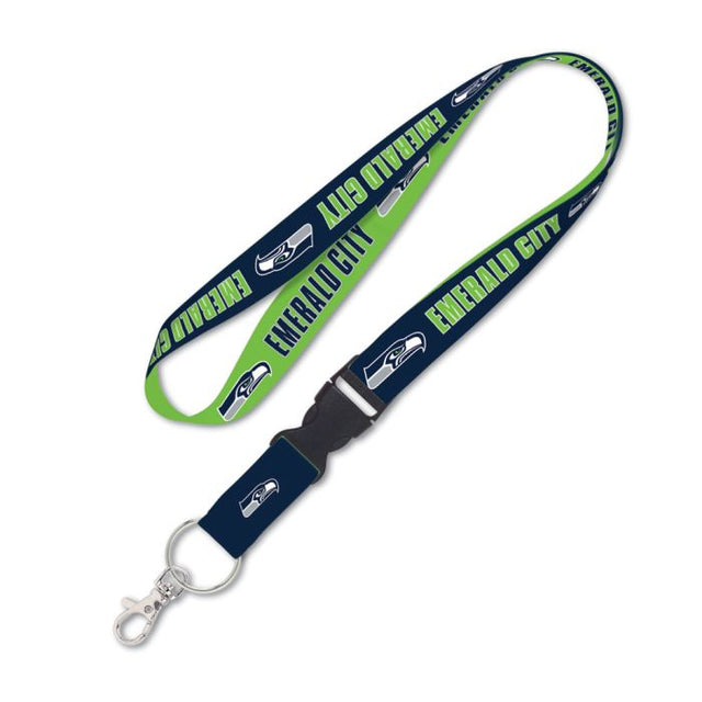 Seattle Seahawks Slogan Lanyard w/detachable buckle 1"