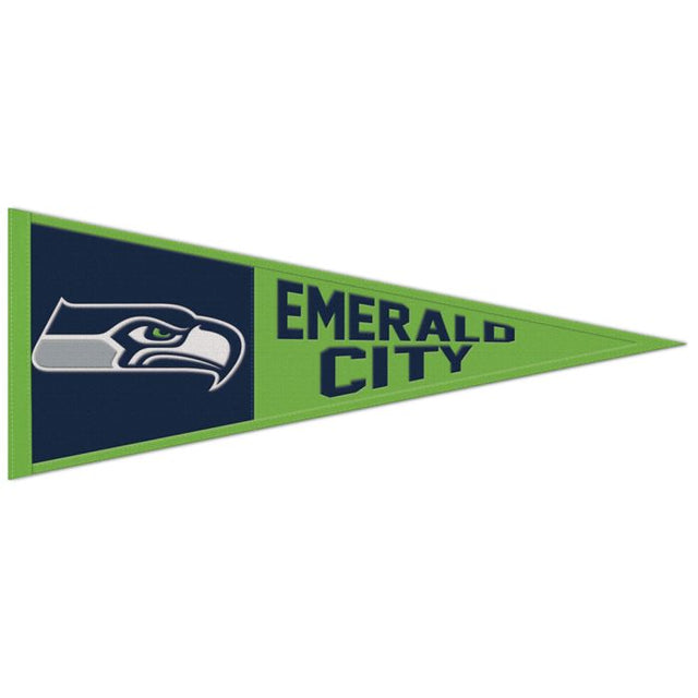 Seattle Seahawks Slogan Wool Pennant 13" x 32"