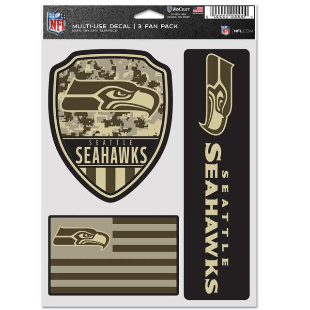 Seattle Seahawks Standard Multi Use 3 Fan Pack