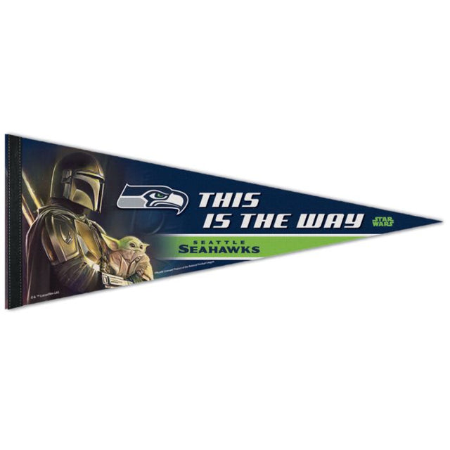 Seattle Seahawks / Star Wars Mandalorian Premium Pennant 12" x 30"