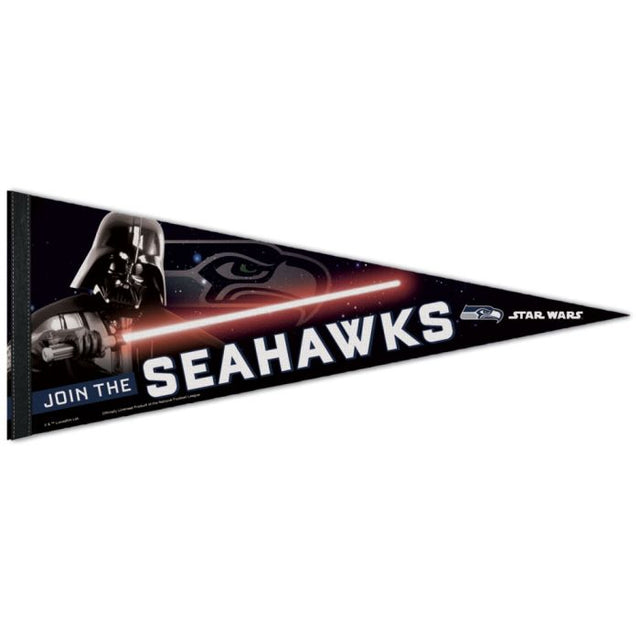 Banderín premium de los Seattle Seahawks / Star Wars Vader de 12" x 30"