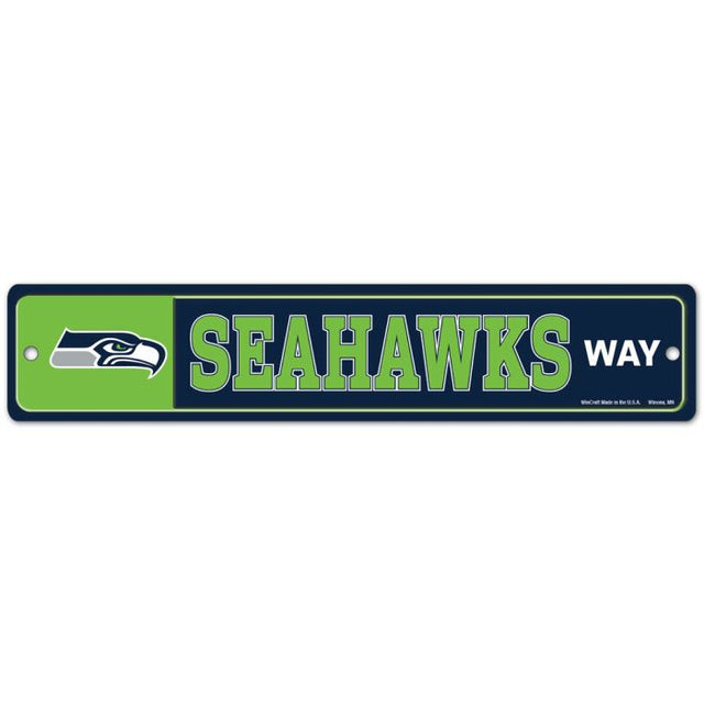 Letrero de calle o zona de los Seattle Seahawks de 3,75" x 19"