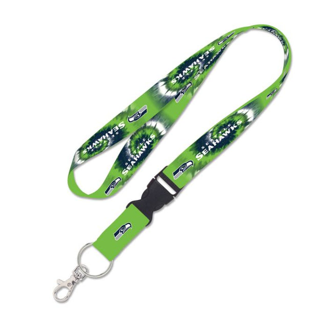 Seattle Seahawks Tie Dye Lanyard w/detachable buckle 1"