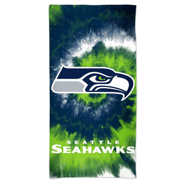 Toalla de playa tie dye Spectra de Seattle Seahawks de 30" x 60"